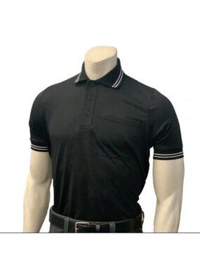 Smitty Body Flex Umpire Shirt Polo Black Sz XL Moisture Wicking Performance Mesh